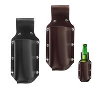 2 pezzi Porta birra in pelle, Fondina per Birra Adatta per Bottiglie e Lattine di Birra, for Campeggio, Corsa, Arrampicata, Viaggio, Sport