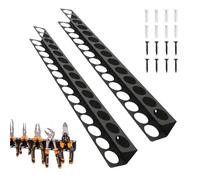 2 Pezzi Porta Cacciaviti, 40 Cm Organizer per Utensili, Portacacciavite A 14 Fori, Portapinze con Viti E Tubo di Espansione, Nero