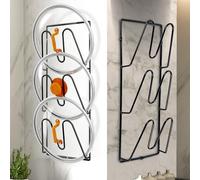 2 Pezzi Porta Coperchi Pentole, Organizer Padelle con 3 Scomparti, Porta Padelle Salvaspazio, Portacoperchi, Supporto per Coperchio in Metallo, Organizer Pentole Porta Piatti da Mobile per Attrezzi