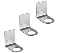 2 Pezzi Porta Dispenser per Bottiglie di Sapone, 27mm Dispenser Sapone da Parete Adesivo, Porta Sapone Liquido da Muro, argento Acciaio Inox Porta Dispenser Sapone a Muro per Cucina, Bagno, Shampoo