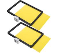 2 Pezzi Porta Etichette Magnetico A6, Telaio Nero ABS | Riutilizzabile e Riposizionabile, per Contenitori Magazzino, Classificazione Materiali, Facile da Pulire