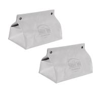 2 Pezzi Porta Fazzoletti, 20 x 12 x 12,5 cm PU Scatola di Fazzoletti da Scrivania Organizzatore Porta Fazzoletti in Pelle Stile Nordico per Auto, Soggiorno, Ufficio, Bagno (Grigio)