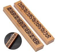 2 Pezzi Porta Incenso in Legno Scatola di Incenso Porta Incenso per Bastoncini Legno Porta Incenso per Bastoncini Scatola di Incenso Brucia Cenere Brucia per Meditazione Yoga e Aromaterapia