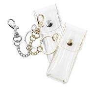 2 Pezzi Porta Lucidalabbra Rossetto Trasparente Borsa Da Toilette Portachiavi Portachiavi Custodia Da Viaggio Lucidalabbra Piccolo Fob Custodia Per Lucidalabbra Para Trasparente WATIIFUFU