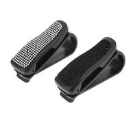 2 Pezzi Porta Occhiali per Aletta Auto Strass, Clip Organizer Nero | Protegge le Lenti, Struttura in Plastico, Finitura Bianca, per Tenere gli Occhiali Ordinati e Sempre a Portata