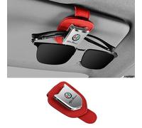 2 Pezzi Porta Occhiali per Auto, Supporto per Occhiali da Sole, Visiera Parasole per Auto Occhiali da Sole Clip per Alfa Romeo Giulietta Stelvio 159 156 157 166 147 GT 4C Mito Giulia Brera