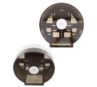 2 Pezzi Porta Rotolo Bagno Jumbo in ABS e Metallo, Verticale | Installazione Semplice Tasselli Base, Estrazione Facile, Finitura Lucida, per Bagni Piccoli e Uffici