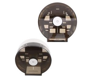 2 Pezzi Porta Rotolo Bagno Jumbo in ABS e Metallo, Verticale | Installazione Semplice Tasselli Base, Estrazione Facile, Finitura Lucida, per Bagni Piccoli e Uffici