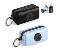 2 Pezzi Porta Sacchetti Cacca Dispenser Porta-sacchetti Cane da Guinzaglio per Escrementi Cani con Moschettone può Contenere 3-4 Standard Rotoli di Distributore Cacca Sacchetti per Portare a Spasso(D)