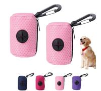 2 Pezzi Porta Sacchetti Cane A Formas Di Cacca, Dispenser Sacchetti Cacca In Tessuto Per Cani, Raccogli Borsa Cane Con Moschettone Cerniera Per Corsa, Escursionismo