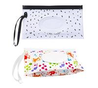 2 Pezzi Porta Salviette Umidificate Portabile Sacchetto Di Salviettine Umidificate Contenitore Custodia per Salviette Dispenser Sacchetto per Salviette Umide da Viaggio Bambino