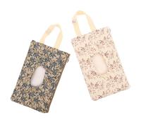 2 Pezzi Porta Salviettine Umidificate Trapuntato Floreale | Borsa Riutilizzabile in Stoffa, Apertura Rapida per Salviette, Manico a Scatto, Formato 13x6 Pollici