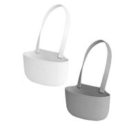 2 Pezzi Porta Spugna Sospeso, Cestino Sospeso Scolapiatti Cucina, Supporto Spugne Appendere Lavello, Borse Lavello Cucina, Mantenere Spugne, Asciugamani e Saponi Asciutti (Bianco+Grigio Scuro)