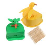 2 pezzi Porta stuzzicadenti automatico a pressione a forma di uccellino,