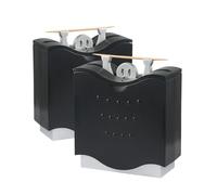 2 Pezzi porta stuzzicadenti, porta stuzzicadenti simpatico, porta stuzzicadenti automatico, Tastiera per stuzzicadenti, adatto per stuzzicadenti da 6,5 cm,ideale per feste familiari e ristoranti(nero)