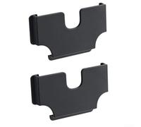 2 pezzi porta tessere auto in ABS & TPE per visiera o cruscotto, utilizzabile con una sola mano, custodia antigraffio per biglietti da visita e documenti in auto, ufficio e casa, nero
