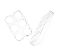 2 Pezzi Porta Uova in Plastica Trasparente, Salvaspazio | Organizzatore per Uova di Gallina, Compatibile Ripiani Laterali del Frigo, Uso Cucina e Ufficio