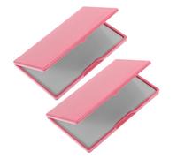 2 Pezzi Portaaghi Magnetico Portatile Rosa in Plastica Coperchio | Interno Magnetico a Forza Moderata, Previene Fuoriuscite, Adatto per Casa, Viaggio e Ufficio