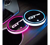 2 Pezzi portabicchieri auto per Peugeot Gt 508 5008 3008 208 2008 308 7 colori Acrilico tappetino USB ricaricabile LED bevande sottobicchieri accessori