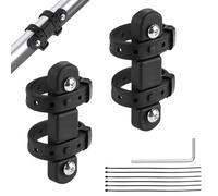 2 Pezzi Portaborraccia Bicicletta con Base Montaggio,Montaggio Senza Viti con Cinghia Supporto,Materiale Plastico,Supporto Bottiglia Bici Silicone Adattatore Base per Biciclette,Mountain Bike