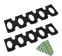 2 Pezzi Portabottiglie Vino Lattine, Portabottiglie Frigorifero Silicone Pieghevole, Porta Lattine Per Frigorifero Facile da Pulire, Portabottiglie In Silicone Universale Contiene 15 Bottiglie (Nero)