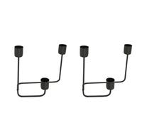 2 pezzi portacandele a 3 bracci nero semplice e moderno portacandele candelabri decorativi per la festa nuziale decorazioni per la casa ferro metallo 280g
