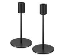 2 Pezzi Portacandele, Candelabro, Vintage Supporto per Candele a Sfera, Nero Supporto per Candele da Tavolo Decorazioni per Soggiorno, Matrimonio, Cene Ornamenti