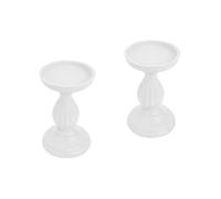 2 Pezzi Portacandele Vintage in Legno Naturale, Supporto Ornamentale | Tealight e Vasetti D'olio Essenziale, Scena Fotografica Interna, Tono Caldo, Adatto a Eventi