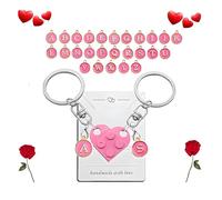 2 pezzi Portachiavi Coppia Cuore,Portachiavi Coppia Lui e Lei,Con le lettere A-Z Portachiavi Coppia Cuore,Portachiavi Coppia Casa,Regalo Casa Nuova, Casa Nuova Idee Regalo San Valentino