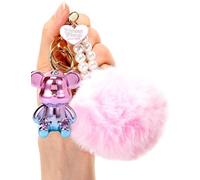 2 Pezzi Portachiavi Coppia Cuore-Portachiavi Personalizzato,Portachiavi Cuore Ro
