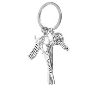 2 Pezzi Portachiavi Da Parrucchiere Con Pettine Asciugacapelli