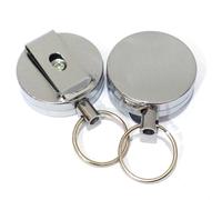 2 pezzi portachiavi metallo con clip e anello richiudibile