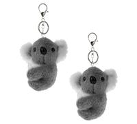 2 Pezzi Portachiavi Peluche Imbottito con Ciondolo Koala