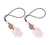 2 Pezzi Portachiavi Volpe in Jade Rosa Cordino Elegante e Carino per Auto e Borsa, Ciondolo Cellulare per Occasioni Speciali e Regali