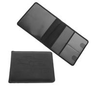 2 Pezzi Portadocumenti per Auto in PU Nero per Carte e Registri | Organizzazione Compatta, Stile Semplice ed Elegante, Portatile, per Controllo Stradale e Vano Portaoggetti