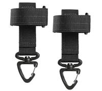 2 Pezzi portaguanti cinturone, Nylon Guanto Supporto Clip per Guanti Gancio in Nylon, Porta Guanti Cinturone Fibbia, Fermagli per Guanto Regolabili con Gancio per giardini, cantieri(Nero)