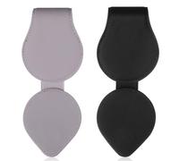 2 Pezzi Portaocchiali Magnetico per Auto in Pelle PU per Occhiali | Clip da Visiera, Montaggio Semplice e Salvaspazio, per Occhiali da Sole e Vista in Abitacolo
