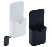 2 Pezzi Portapenne Magnetico, Porta Pennarelli Magnetici, Supporto per Pennarelli per Lavagna Bianca, Frigorifero, Superficie in Metallo (Bianco & Nero)
