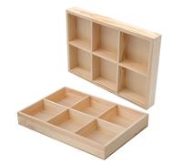 2 pezzi Portapenne per acquerelli e pastelli in legno per bambini, vassoio