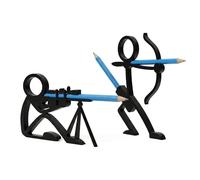 2 Pezzi Portapenne, Portapenne per Bambini, Portapenne Stick Figure, Organizer per Matite, Decorazione da Scrivania, Supporto per Penne e Matite Decorativo per Scrivania (Arciere, Tiratore Scelto)