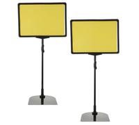 2 Pezzi Portaprezzo Professionale A4 in Acciaio Inox e Plastica