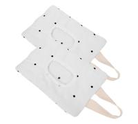 2 Pezzi Portasalviette per Bianco, Borsa in Cotone Ricaricabile | Grande Capacità, Previene L’umidità delle Salviette, Portatile, per Scooter e Montaggio Sul Retro dei Sedili