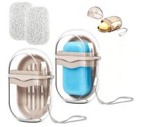 2 Pezzi Portasapone da Viaggio Impermeabile, Contenitore per Sapone Solido e Shampoo Solido con Coperchio Ermetico e 2 Cuscinetti Assorbenti per Bagno/Palestra/Campeggio/Scuola/Viaggi d'Affari