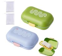2 Pezzi Portasapone Portatile, 11,5 * 7,5 * 4,8cm Porta Sapone Impermeabile con Coperchio Sigillato, Portasaponetta con Tampone di Drenaggio e Borsa a Rete per Viaggi, Casa, Bagno e Campeggio
