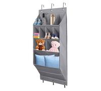 2 Pezzi Portascarpe da Appendere Sopra la Porta,Organizer con 11 Grandi Tasche e 6 Ganci,Organizzatore Borsa Stoccaggio Pieghevole per Appendere le Scarpe,per Dormitorio,Porta,Armadio (1 pezzo grigio)