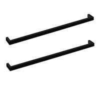 2 pezzi Portasciugamani ATLANTA Lunghezza 613 mm Interasse fori 600 mm nero opaco brunito per montaggio a parete/armadio portasciugamani di SOTECH