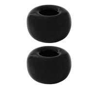 2 Pezzi portaspazzolino Blocco Anello, Base portaspazzolino Stile Giapponese Ripiani del Bagno Supporto portaspazzolino Supporto portaspazzolino portaspazzolino Base Corpo Stander Nero