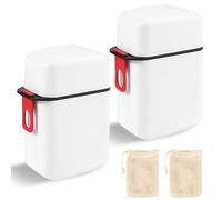 2 pezzi Portatile Portasapone da Viaggio, Plastica Sapone Scatola Organizzatore, Scatola per Sapone Sigillata, Impermeabile e Antigoccia, per Bagno, Viaggi, Campeggio, Bianco Classico