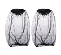 2 pezzi portatile Viso Net Mesh Leggero Pull Over Mosquito Head Net Face Mesh Nylon Mosquito Midge Net Hat per Escursionismo Campeggio Arrampicata, Nero , Taglia unica