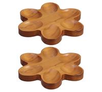 2 Pezzi Portauova in Legno da Banco per Sei Uova, Elegante Rustico | Colazione e Cena, Separa le Uova, Accesso Facile, Stabile e Decorativo